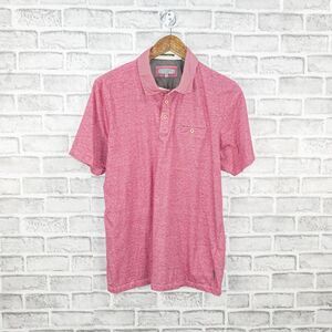 Ted Baker London Men's Short Sleeve Gwack Polo Shirt in Pink micro stripe sz 5